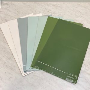Samplize Peel and Stick Paint Samples White/Blue/Green 7 Colors
